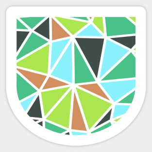 Geometric Pattern Green Sticker